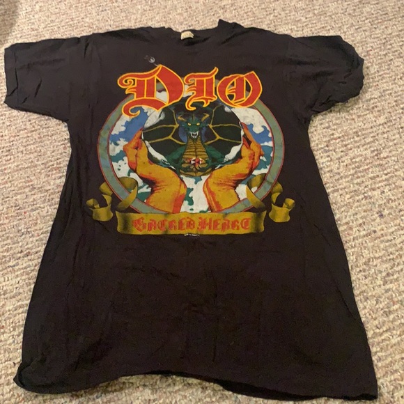 Dio single stitch sacred heart t shirt vintage concert tour 1985 85